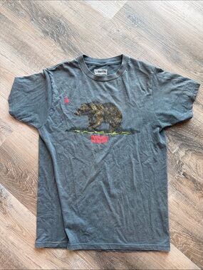 Levi's Men's Gray Bear Graphic Tee sz s
